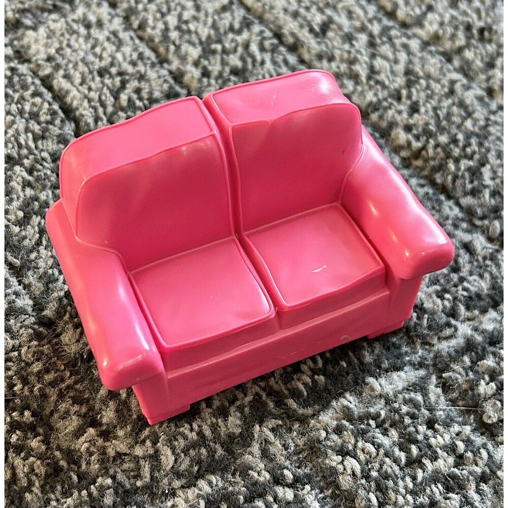 Vintage Fisher Price Loving Family Dollhouse Loveseat Couch Living Room 1999